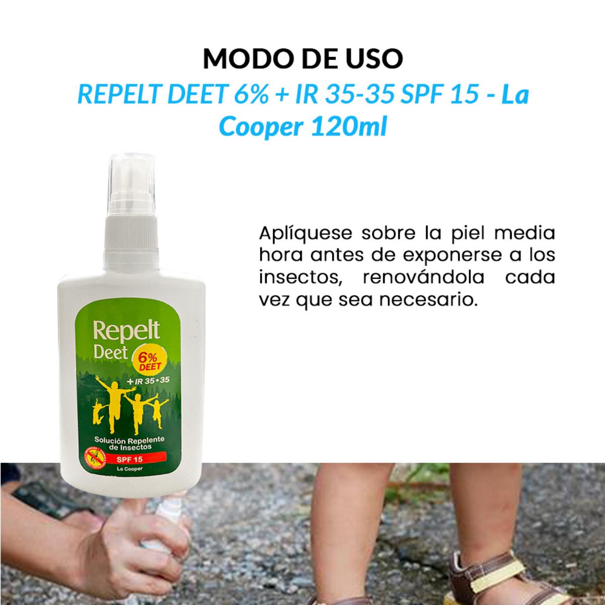 ¡liquidación! Repelt Deet 6% + IR 35-35 120ml - La Cooper