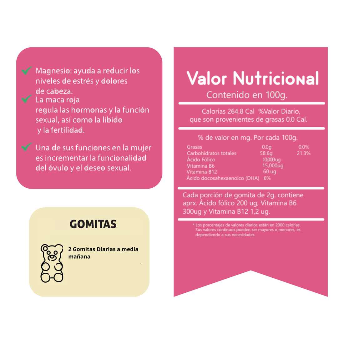 Aguaje Bbl para Adultos Gomitas Sottcor 100gr + REGALO PASTILLERO