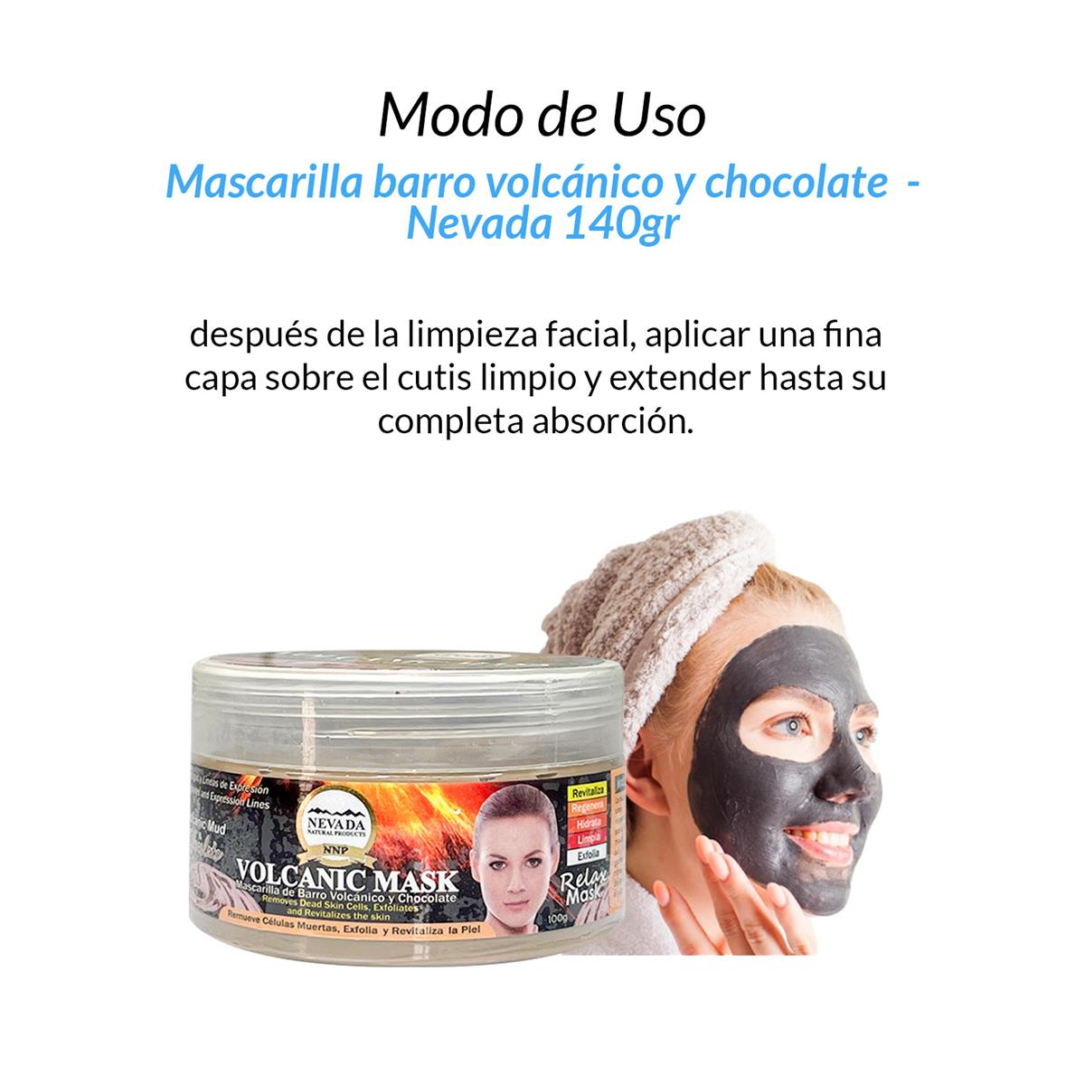 ¡LIQUIDACIÓN! Mascarilla barro volcánico y chocolate 140g - Nevada
