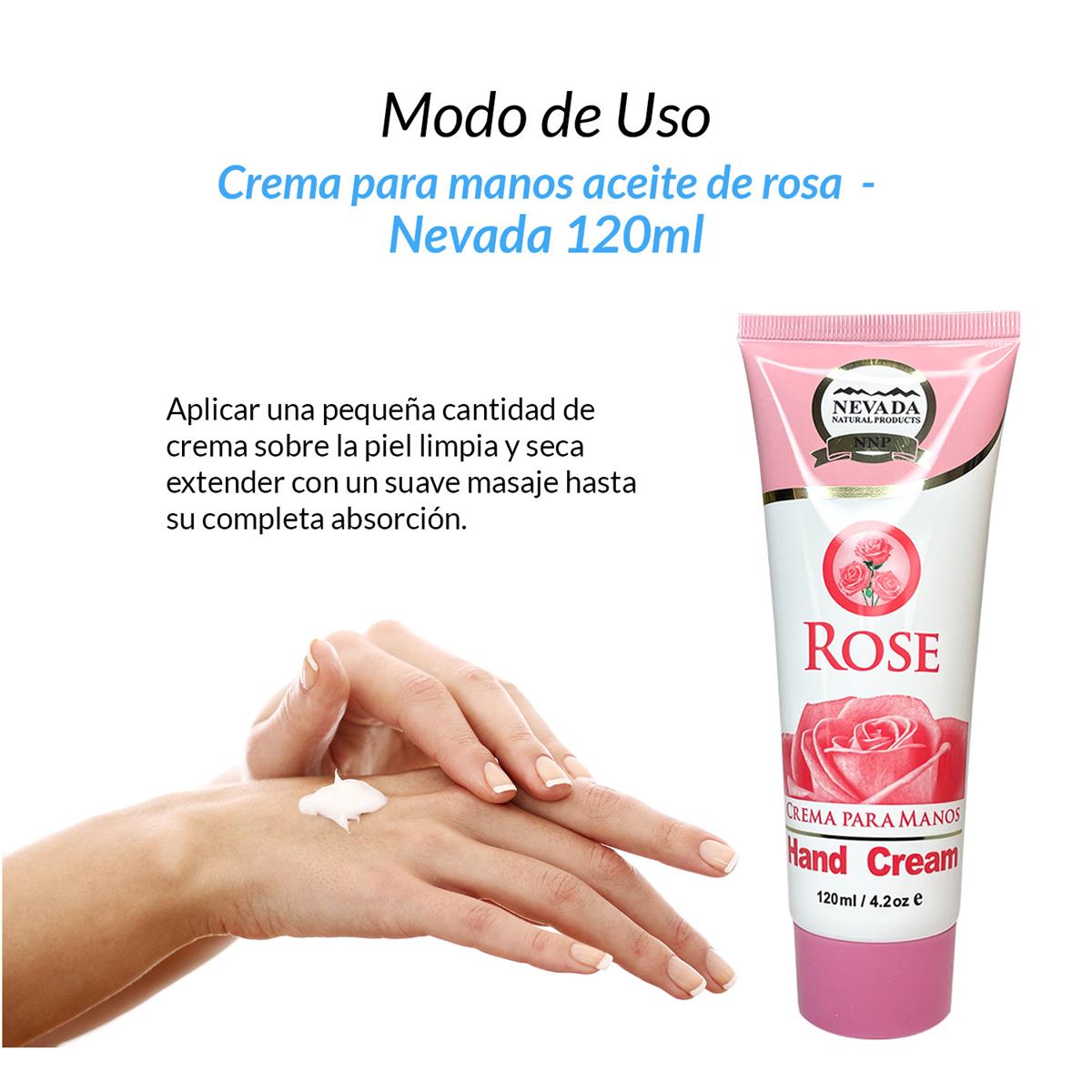 Crema para manos aceite de rosas 120ml - Nevada