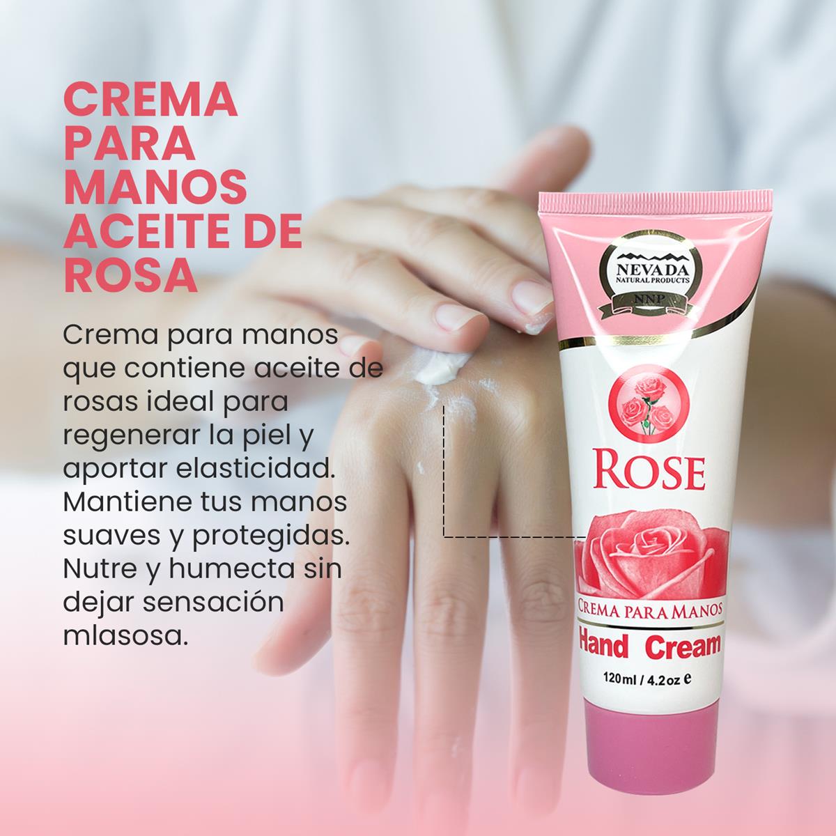 Crema para manos aceite de rosas 120ml - Nevada