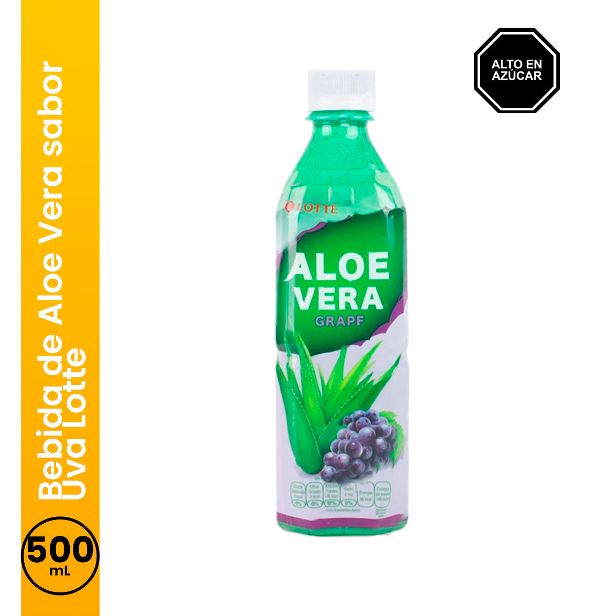 Bebida de Aloe Vera sabor Uva 500ml Lotte