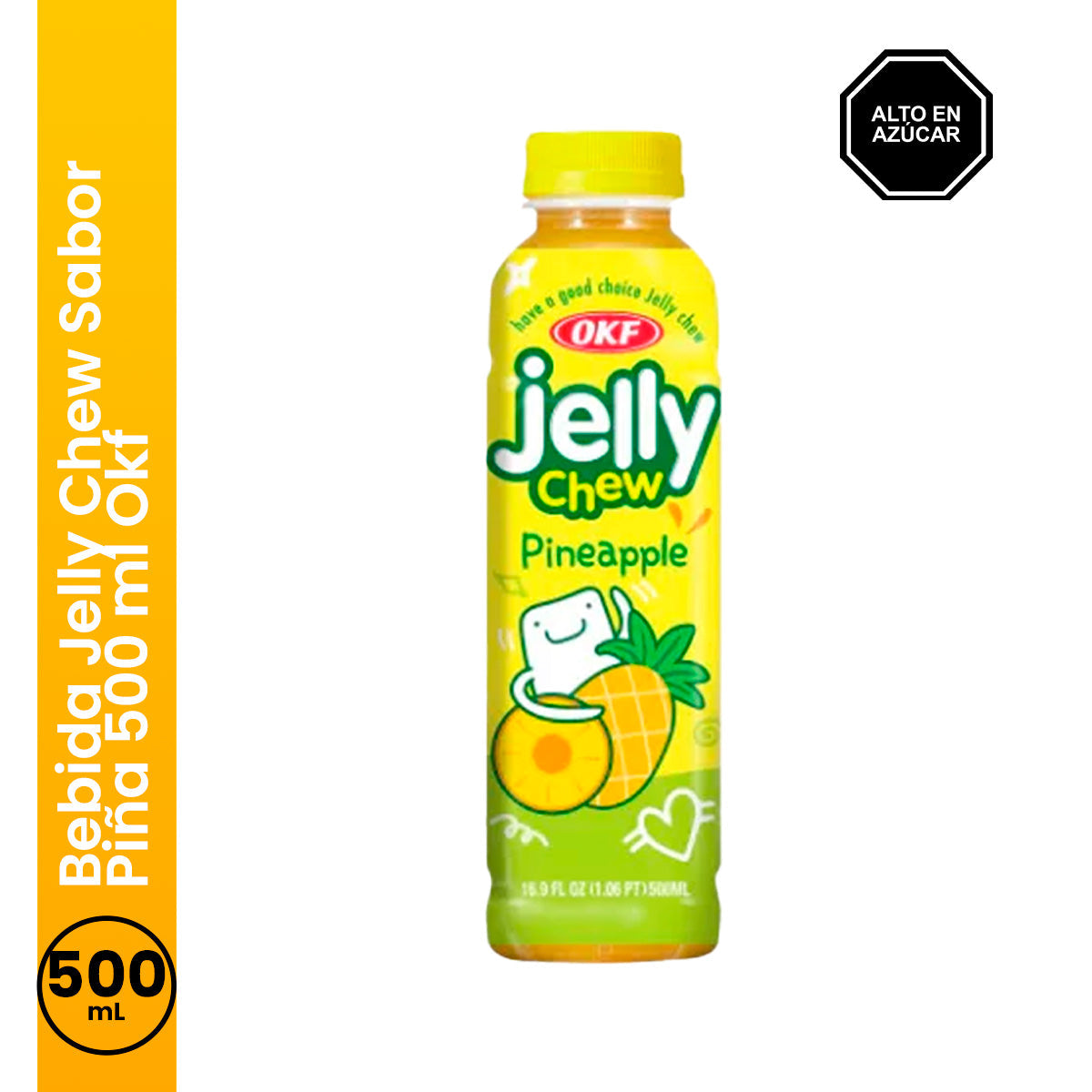 Bebida Jelly Chew Sabor Piña 500 ml Okf
