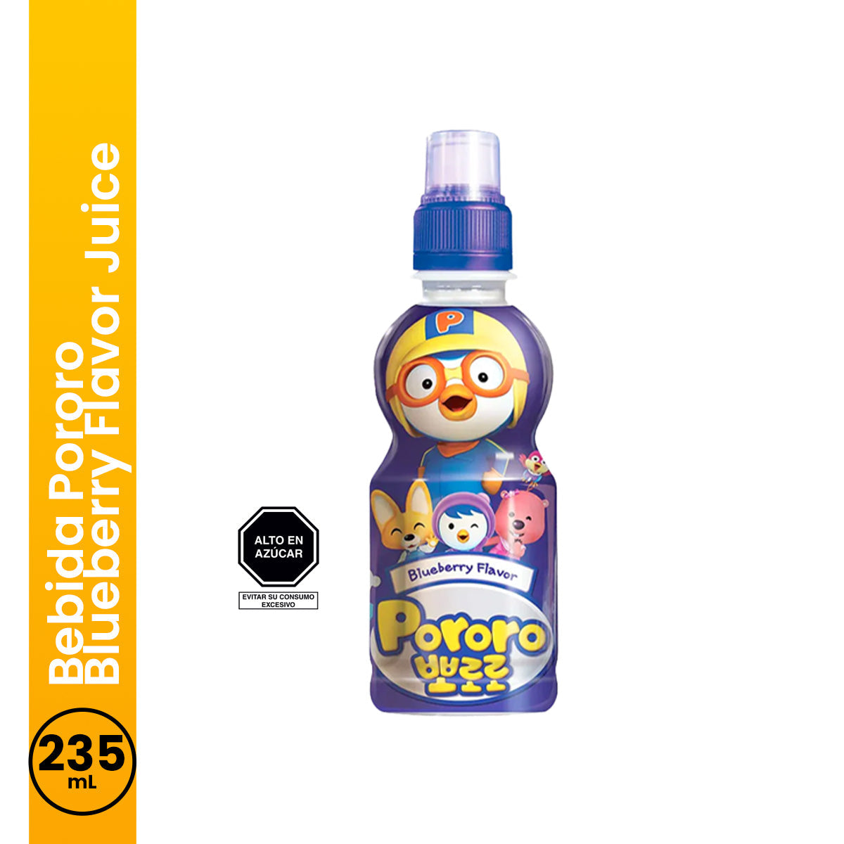 Bebida Pororo Blueberry Flavor Juice Drink 235ml Paldo