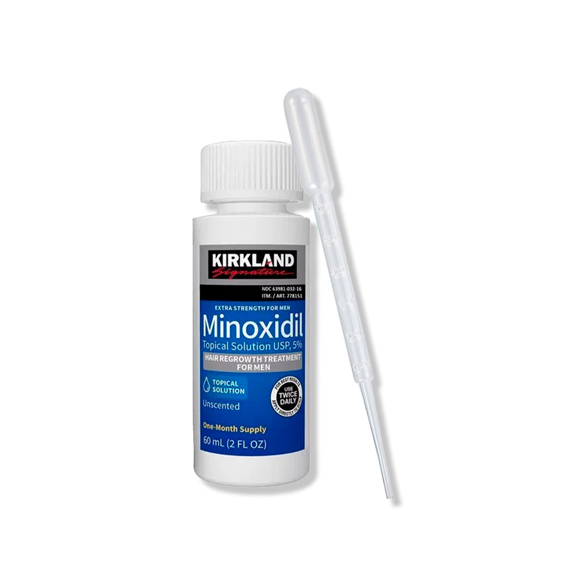 Kirkland - Crecimiento capilar y barba - Minoxidil Líquido 60 ml