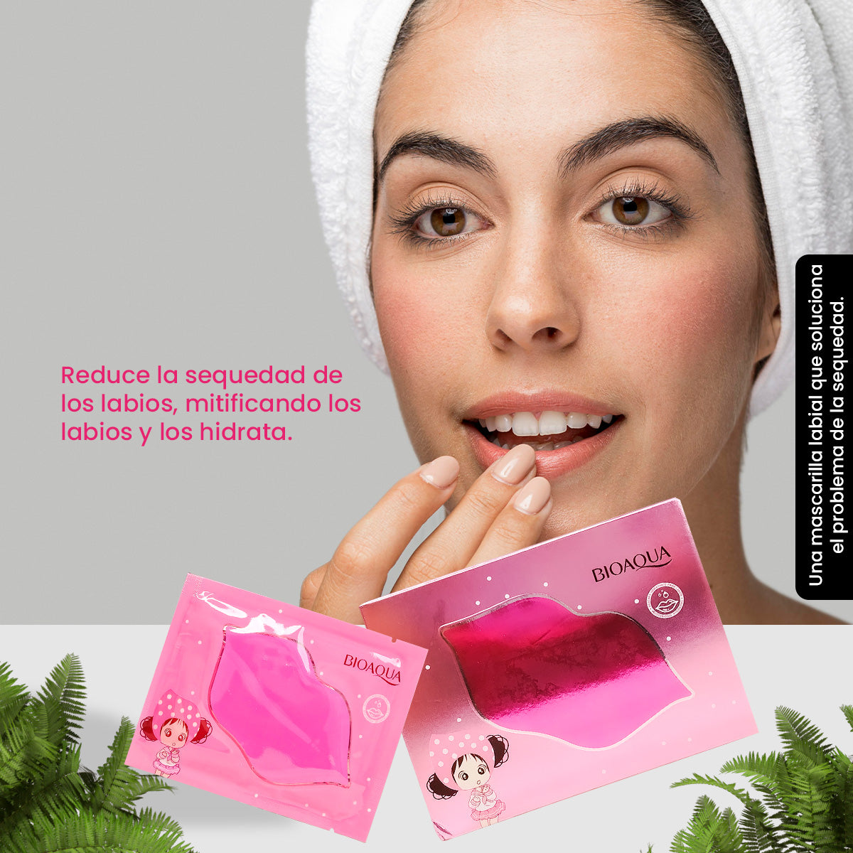 ¡liquidación! BIOAQUA Mascarilla Labial de Colágeno Cristalina Rosa Niña – Hidratación – Paquete x10 (8g c/u)
