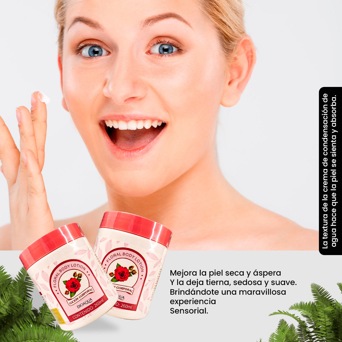 ¡liquidación! BIOAQUA Loción Corporal Floral Body Lotion – Hidratante – 260ml
