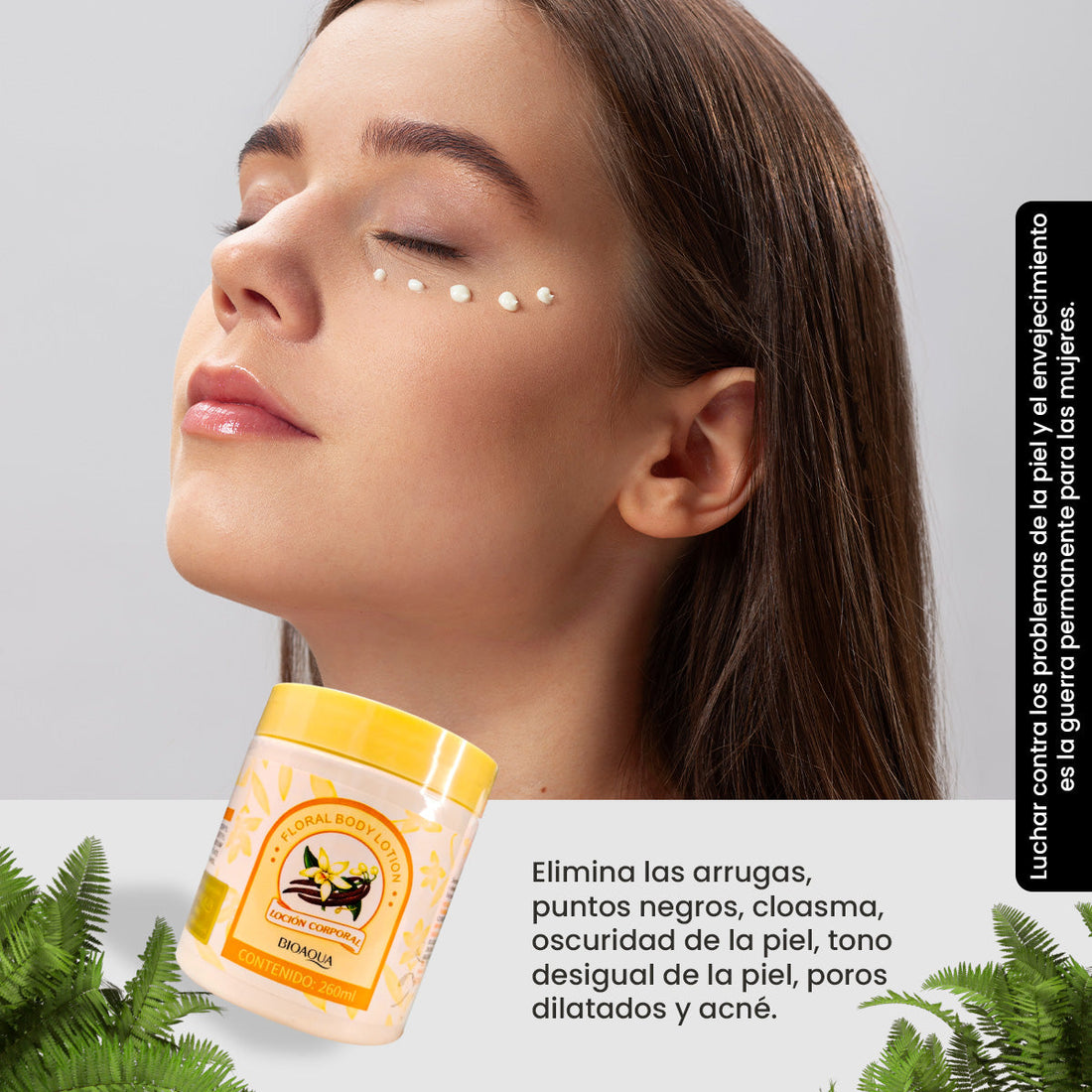 BIOAQUA Loción Corporal de Vainilla – Hidratación Profunda – 260ml