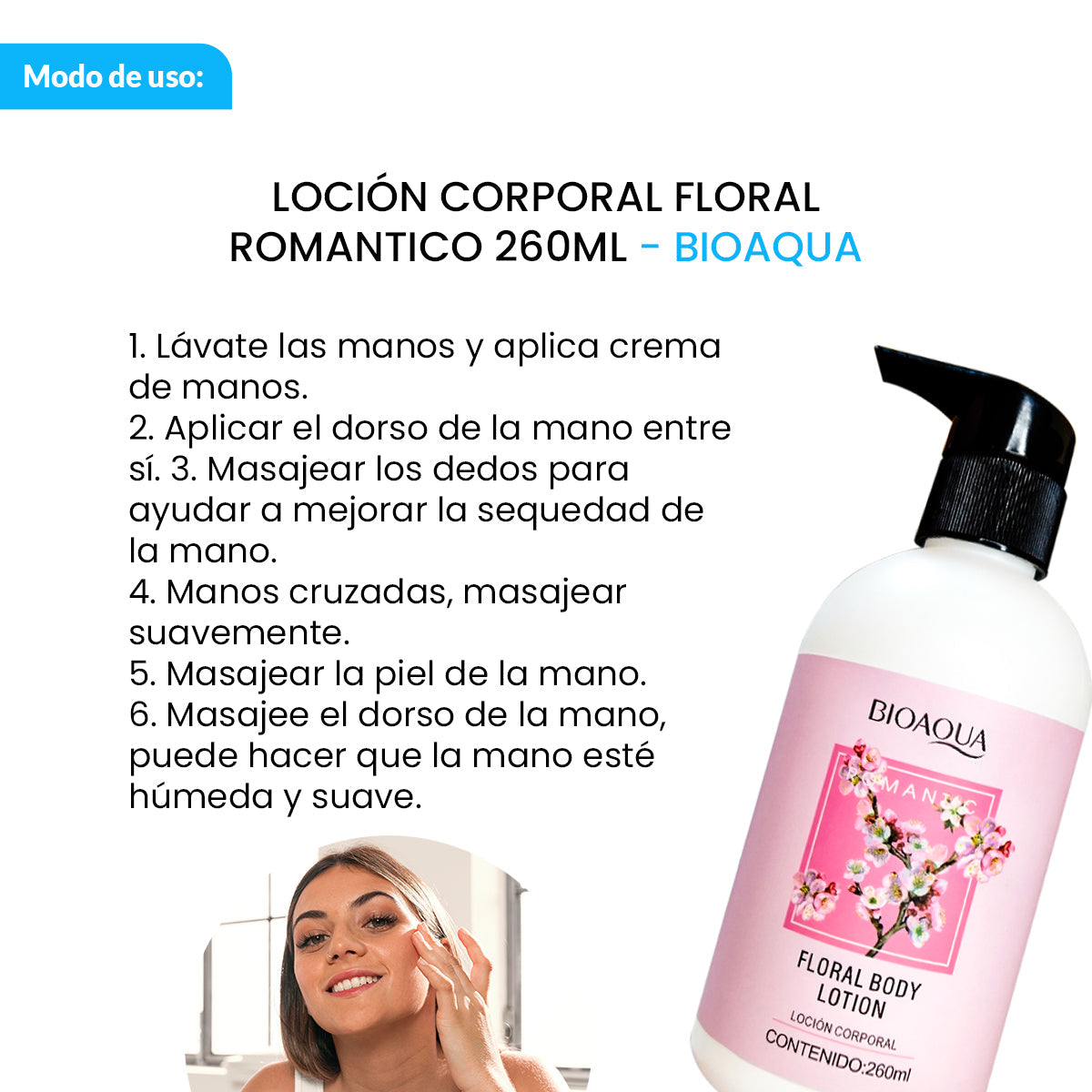 Loción Corporal Floral Romántico 260Ml - Bioaqua