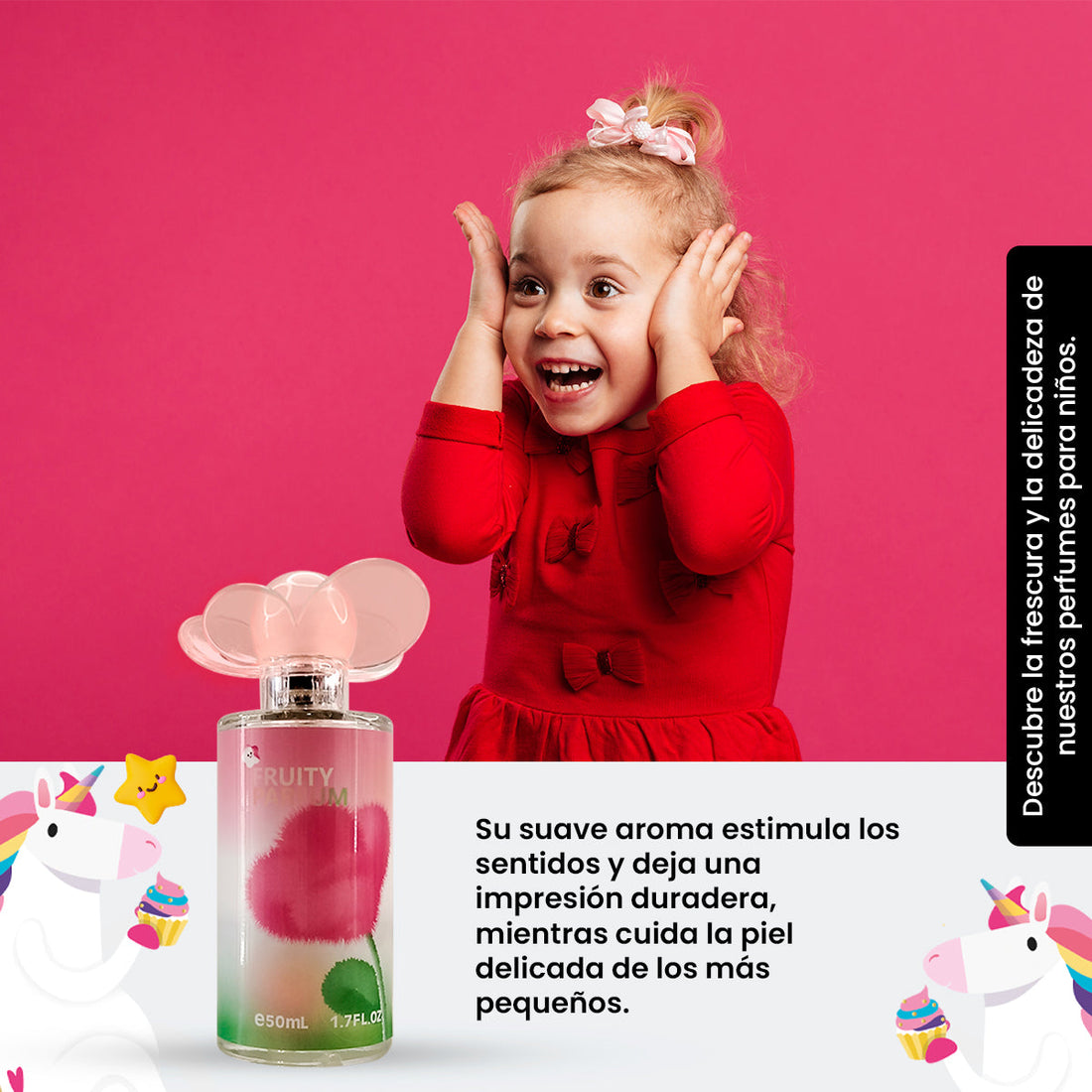 ECORINCIA – PERFUME INFANTIL SUAVE – FRUITY PARFUM TULIPANES – 50ML