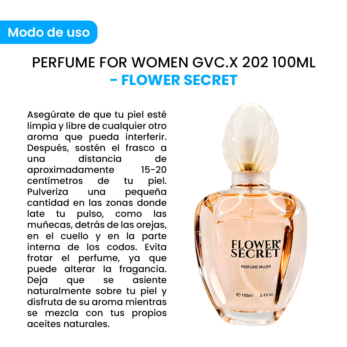 FLOWER SECRET – PERFUME PARA MUJER – GVC.X 202 – 100ML