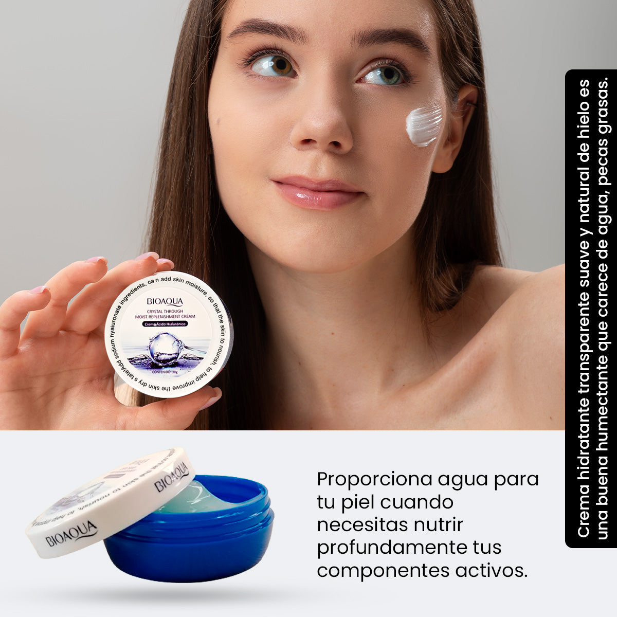 ¡liquidación! BIOAQUA Crema de Ácido Hialurónico Corporal – Hidratante – 38g