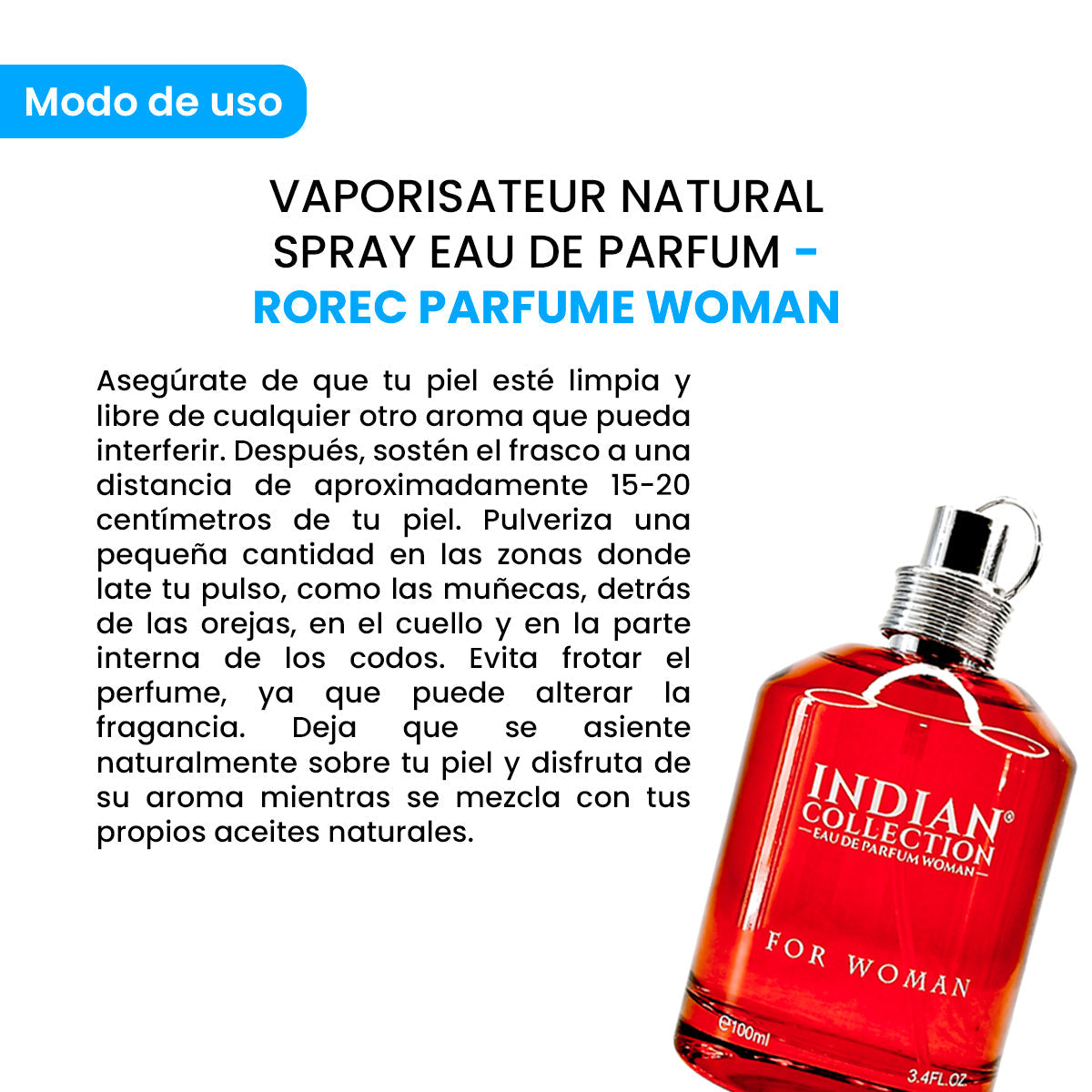 ¡LIQUIDACIÓN! Eau De Parfum Woman X182 100Ml - Indian Collection