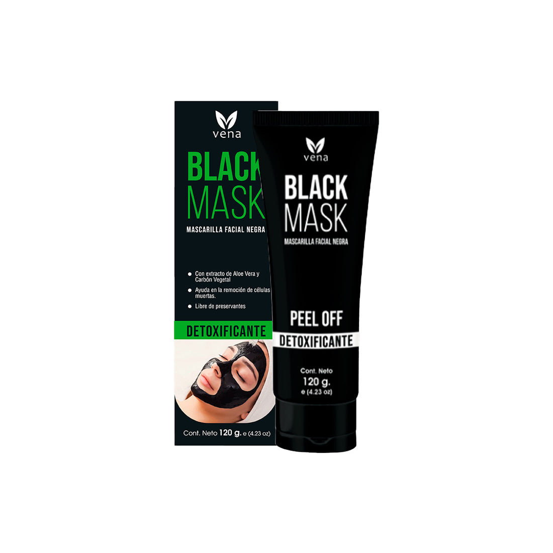 VENA – MASCARILLA NEGRA FACIAL – PURIFICANTE Y DETOX – 120gr
