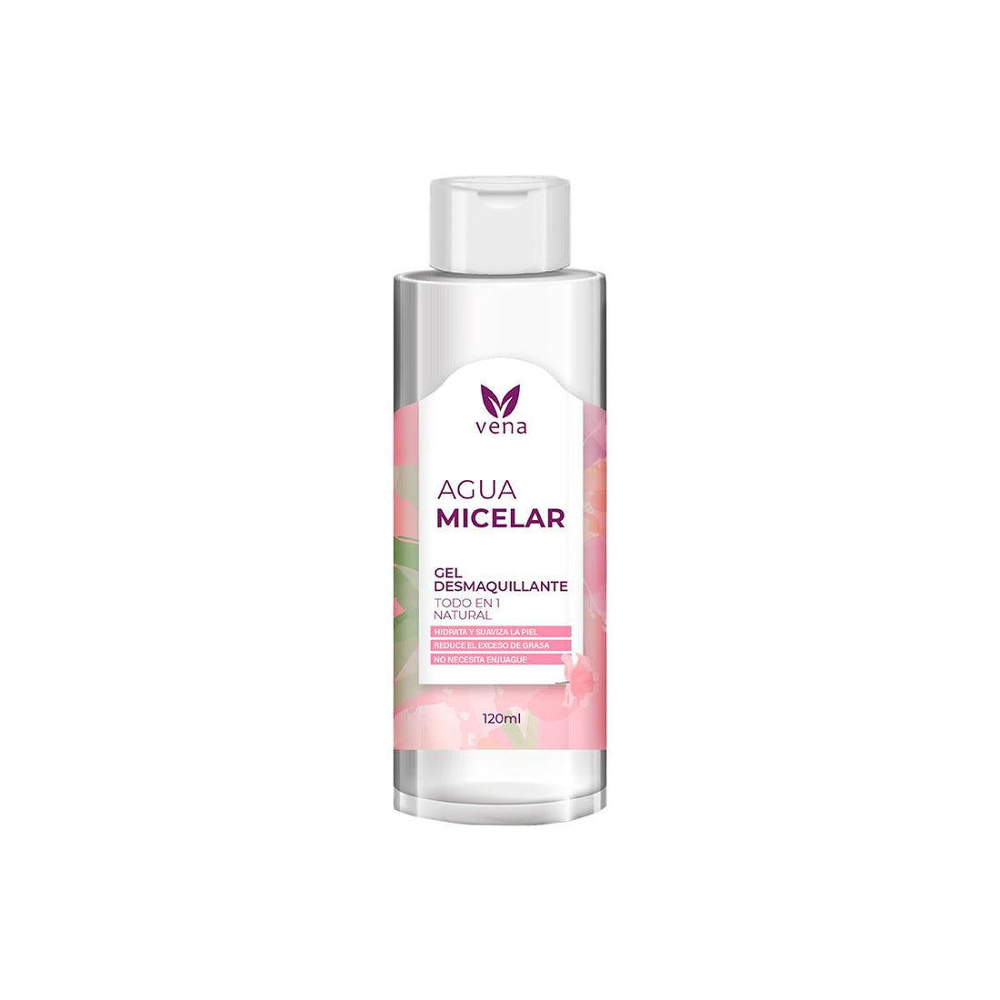 VENA – AGUA MICELAR EN GEL – LIMPIEZA FACIAL SIN ENJUAGUE – 120ml