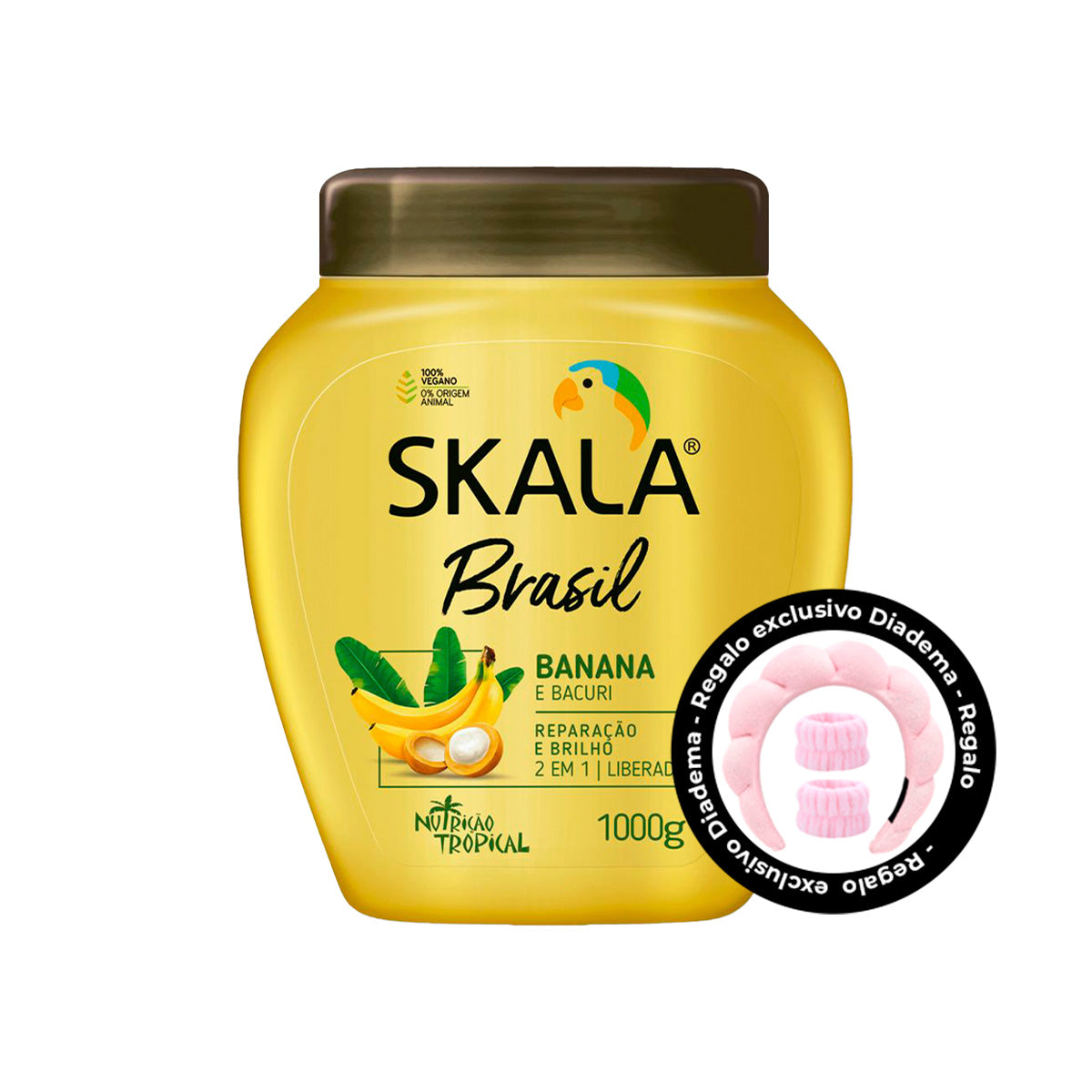 TRATAMIENTO 2EN1 BANANA E BACURI SKALA + REGALO DIADEMA Y MUÑEQUERAS