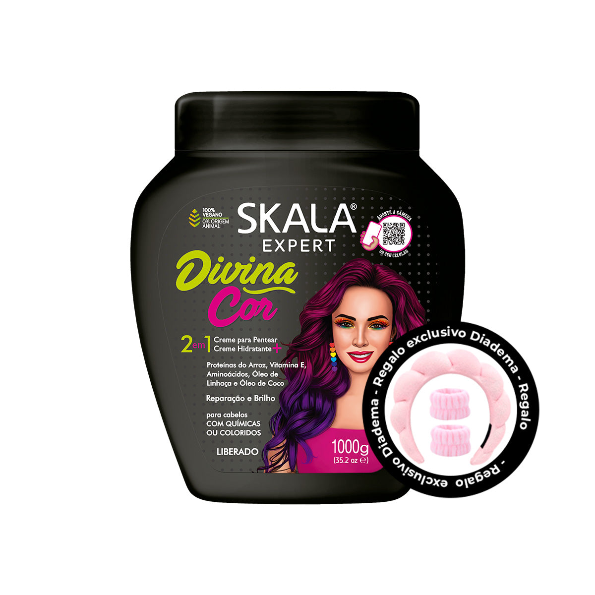 CREMA T CAPILAR DIVINA COR SKALA EXPERT + REGALO DIADEMA Y MUÑEQUERAS