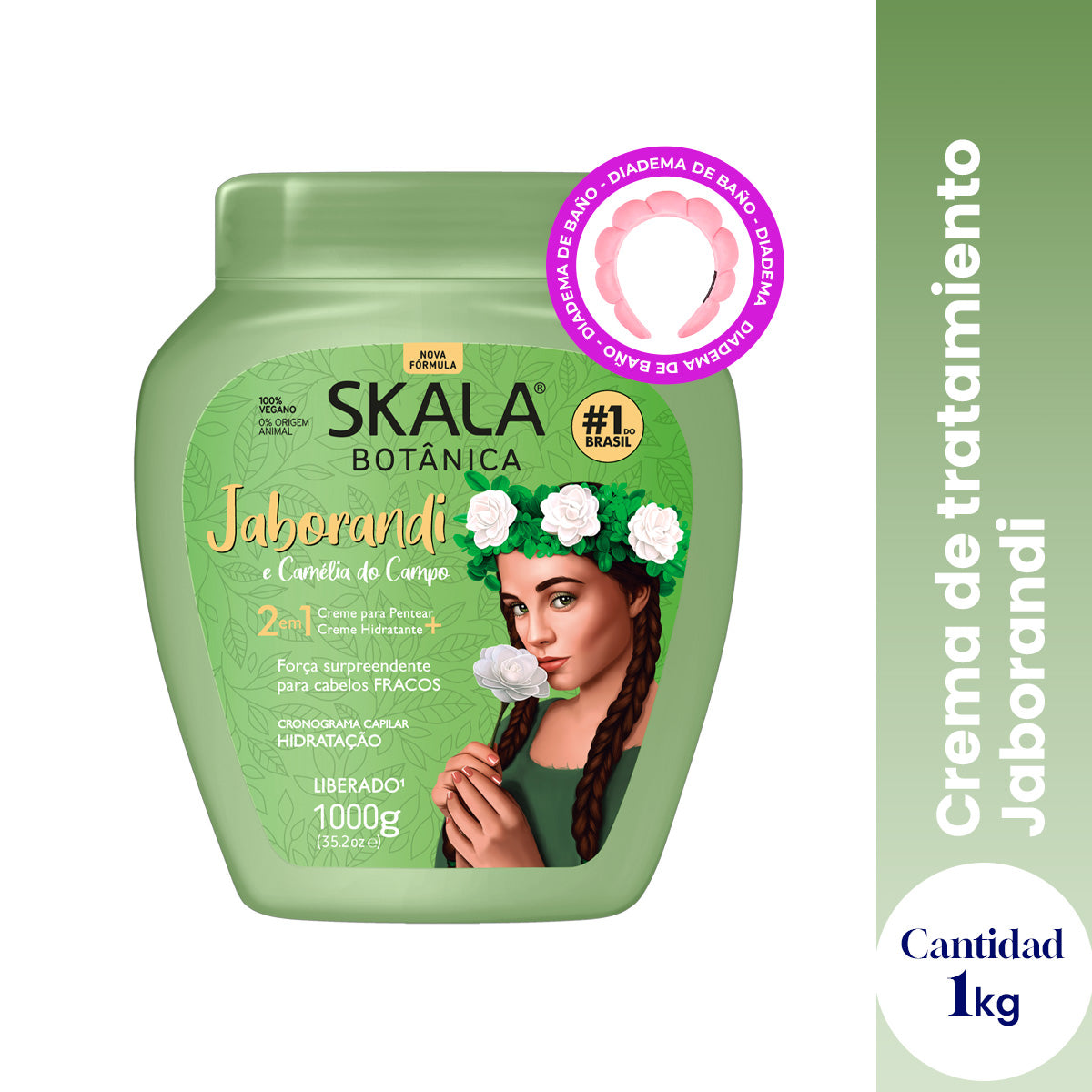 CREMA de tratamiento JABORANDI Y CAMELIA SKALA + DIADEMA