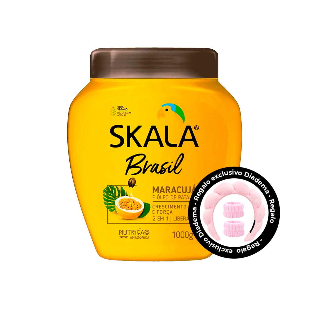 CREMA DE BRASIL MARACUYA 1000G SKALA + REGALO DIADEMA Y MUÑEQUERAS