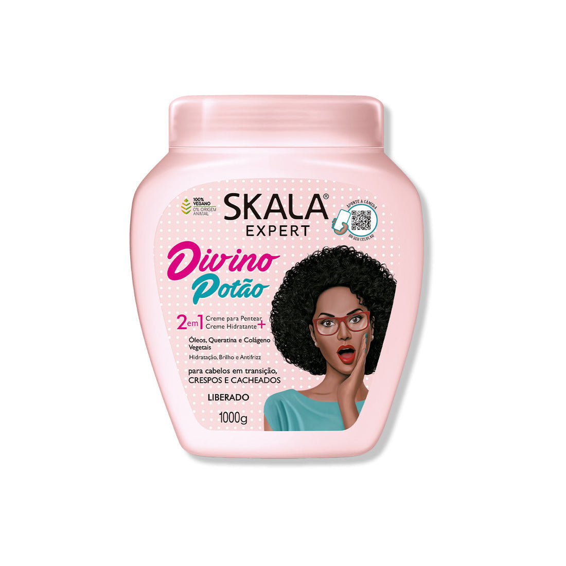 Skala Crema de Tratamiento Divino Potão – Definición para Cabello Rizado – 1000g