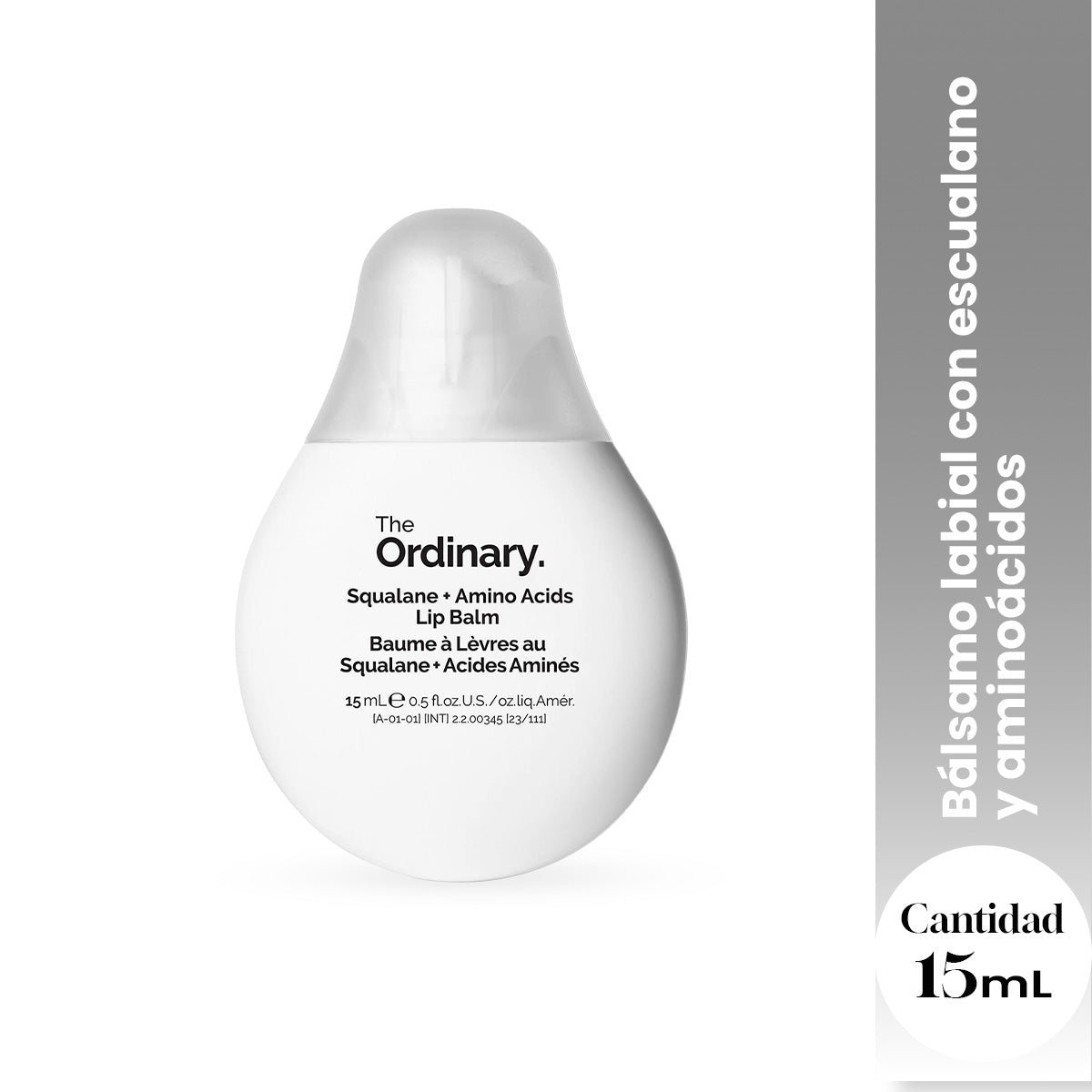 The Ordinary Bálsamo Labial Hidratante – Reparación, Suavidad y Protección – Con Escualano y Aminoácidos