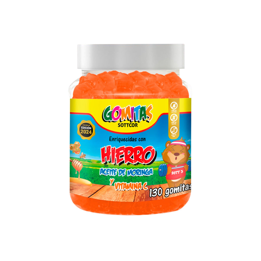 Gomitas para Niños Hierro 130 Gomitas Sottcor + REGALO PORTA GOMITAS