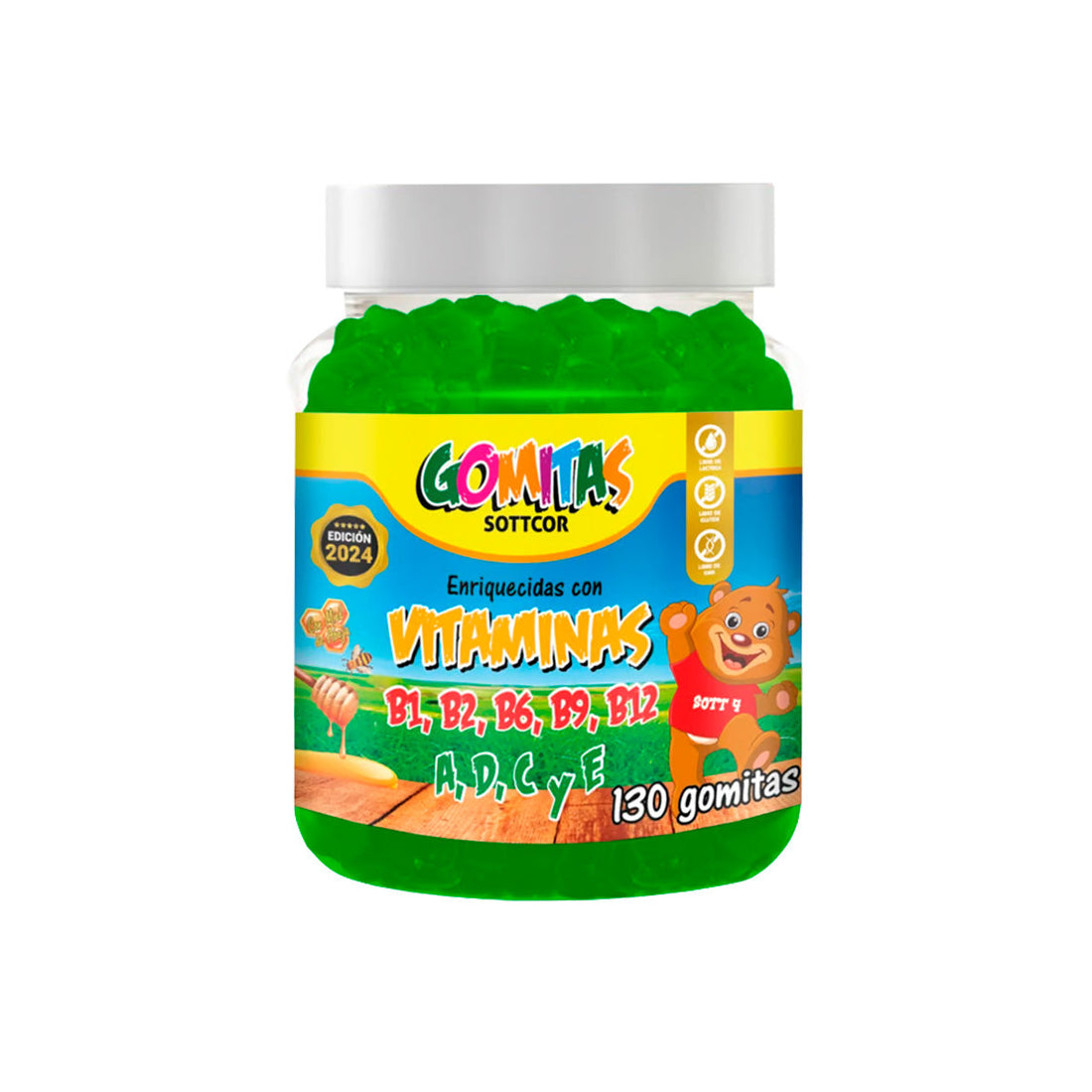 Gomitas para Niños Vitaminas 130 Gomitas Sottcor + REGALO PORTA GOMITAS