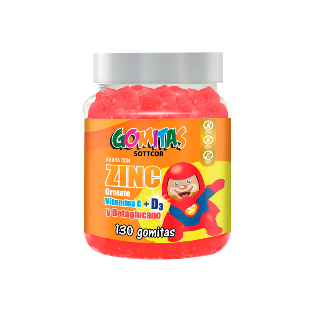 Gomitas para Niños Zinc Orotate 130 Gomitas Sottcor + REGALO PORTA GOMITAS