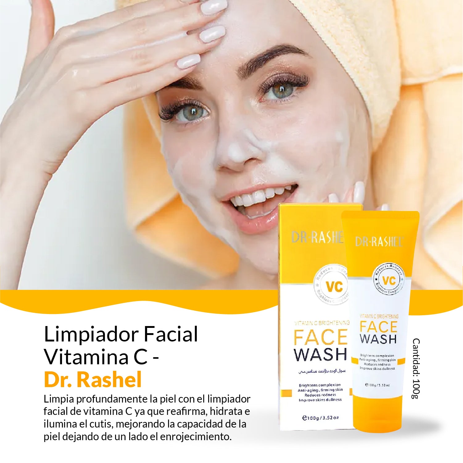 Dr. Rashel Vitamina C Limpiador Facial – Antienvejecimiento – 100g