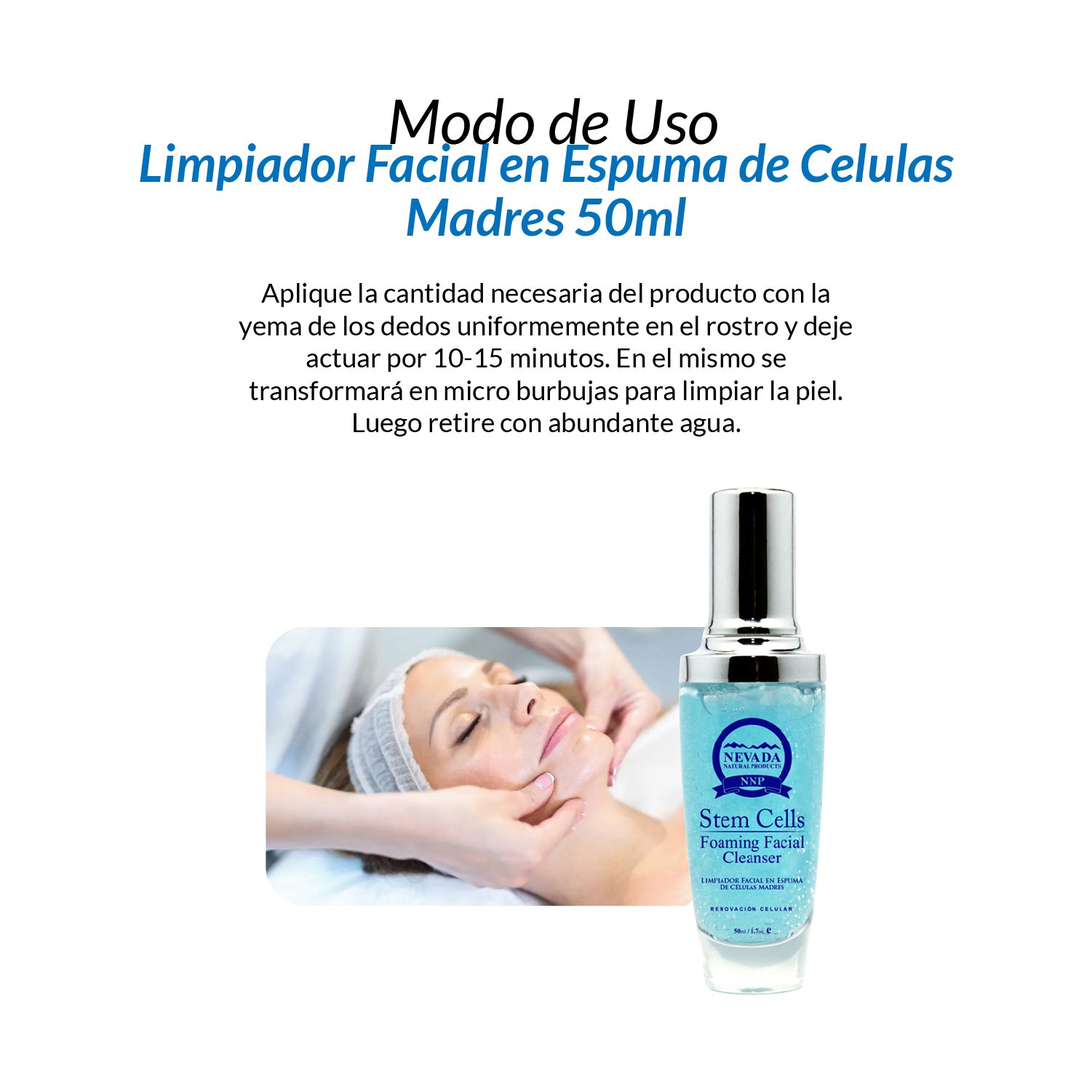 Limpiador Facial en Espuma de Celulas Madres 50ml