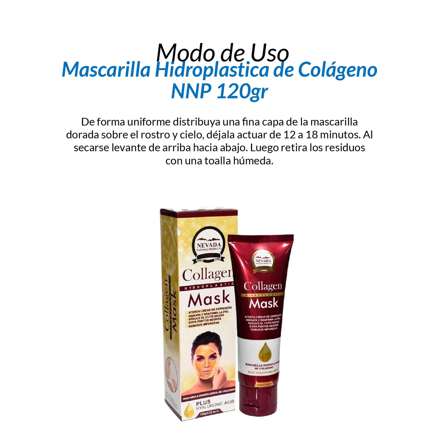 Mascarilla Hidroplastica de Colageno Nevada Products 120g