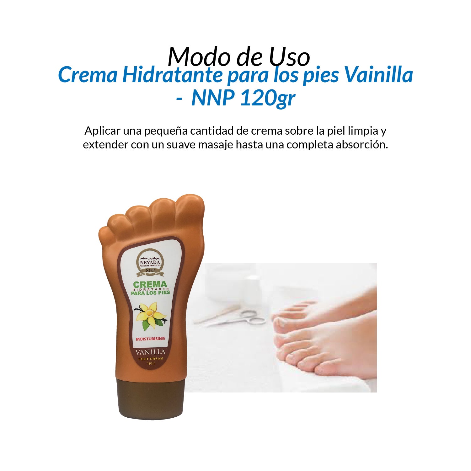Crema Hidratante para los pies - Vainilla 120ml