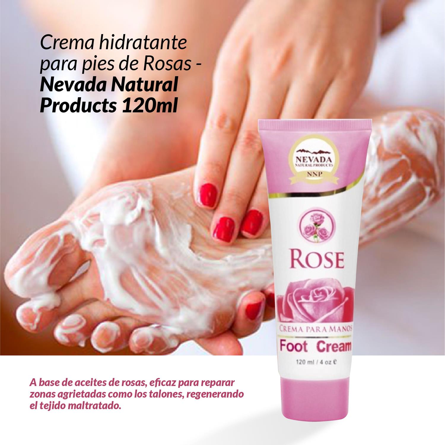 Crema hidratante para pies de Rosas Nevada Natural 120ml