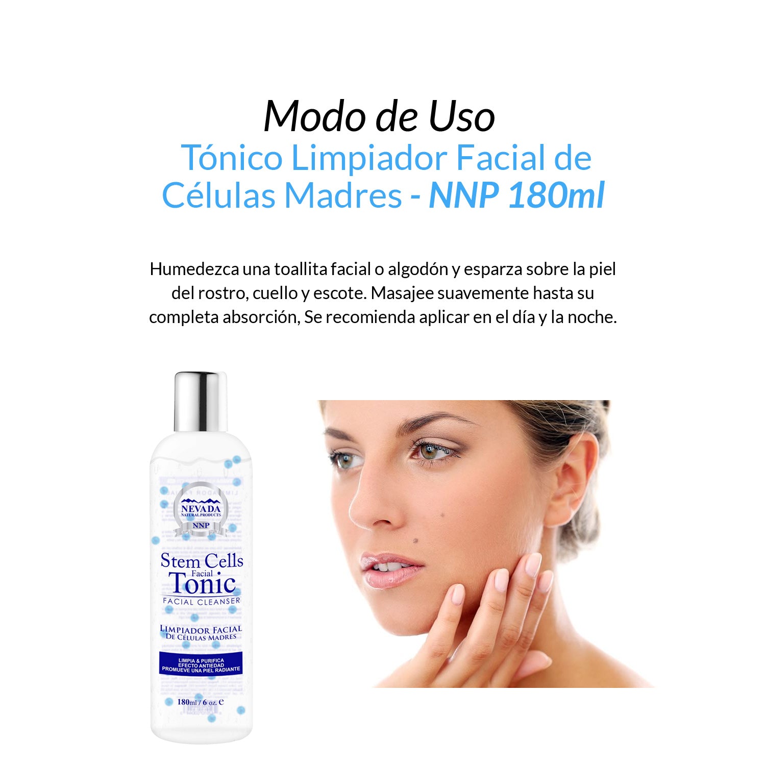 Tónico Limpiador Facial de Células Madres 180ml