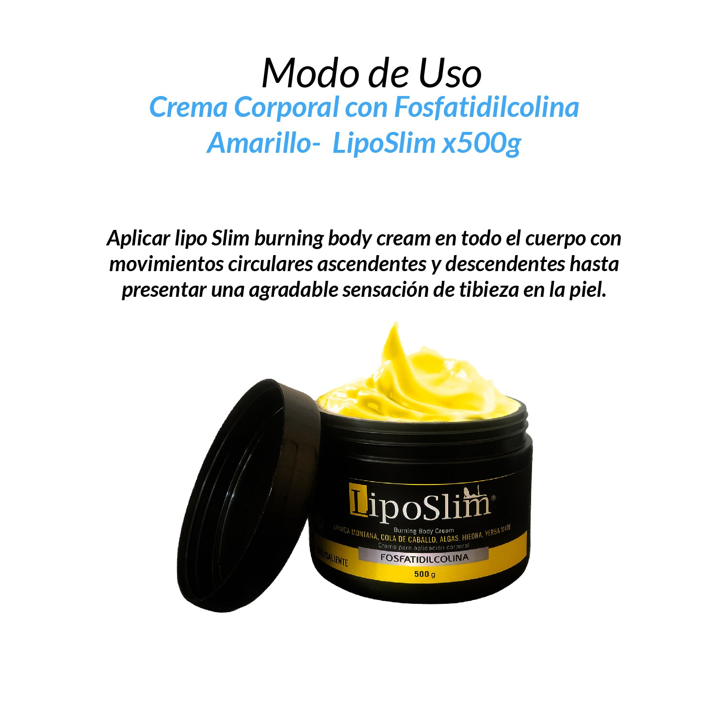 Crema Corporal con Fosfatidilcolina Amarillo - LipoSlim 500gr
