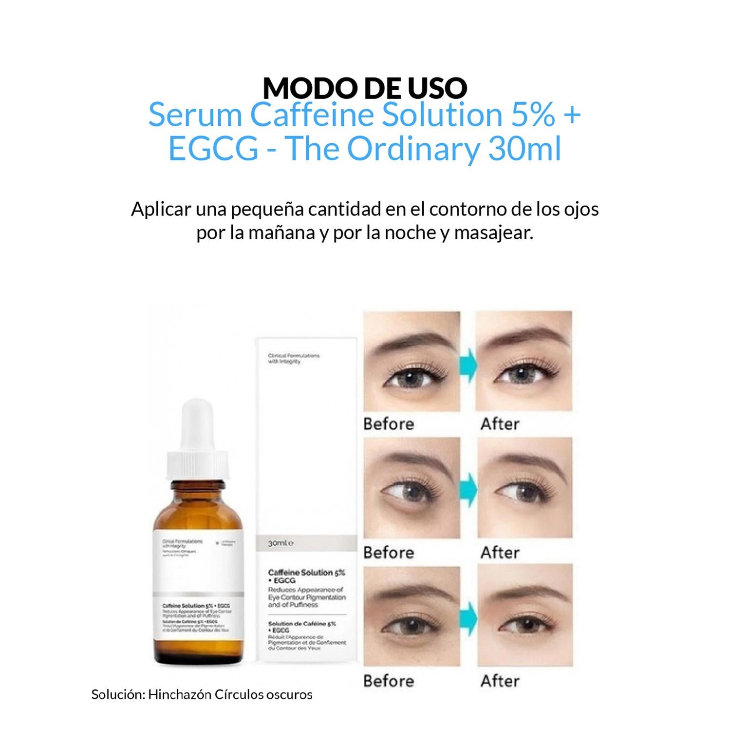 Caffeine Solution 5% + EGCG The Ordinary 30ml + 2 Gel 24k Antiedad 50gr