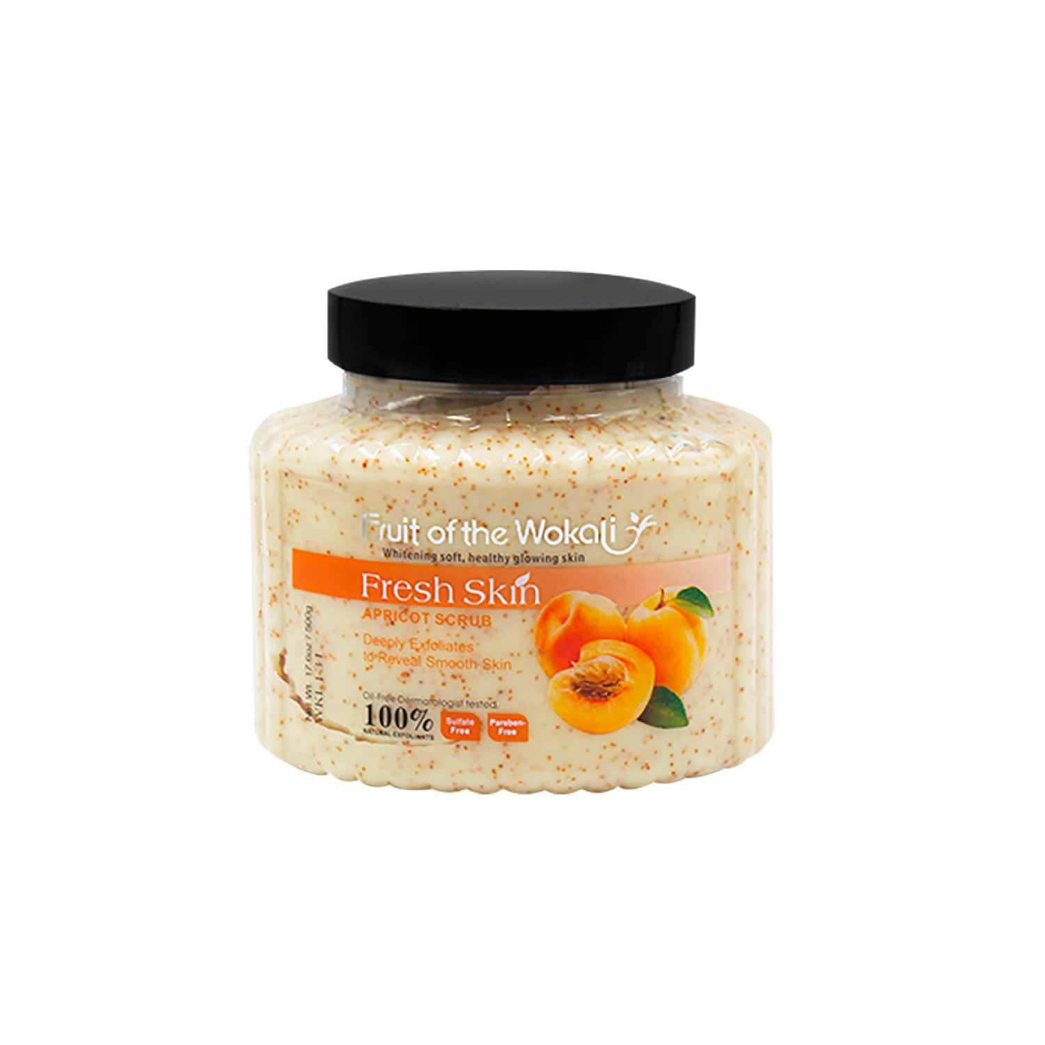 FRUIT OF THE WOKALI – EXFOLIANTE CORPORAL Y FACIAL – EXFOLIANTE DE ALBARICOQUE – 500G
