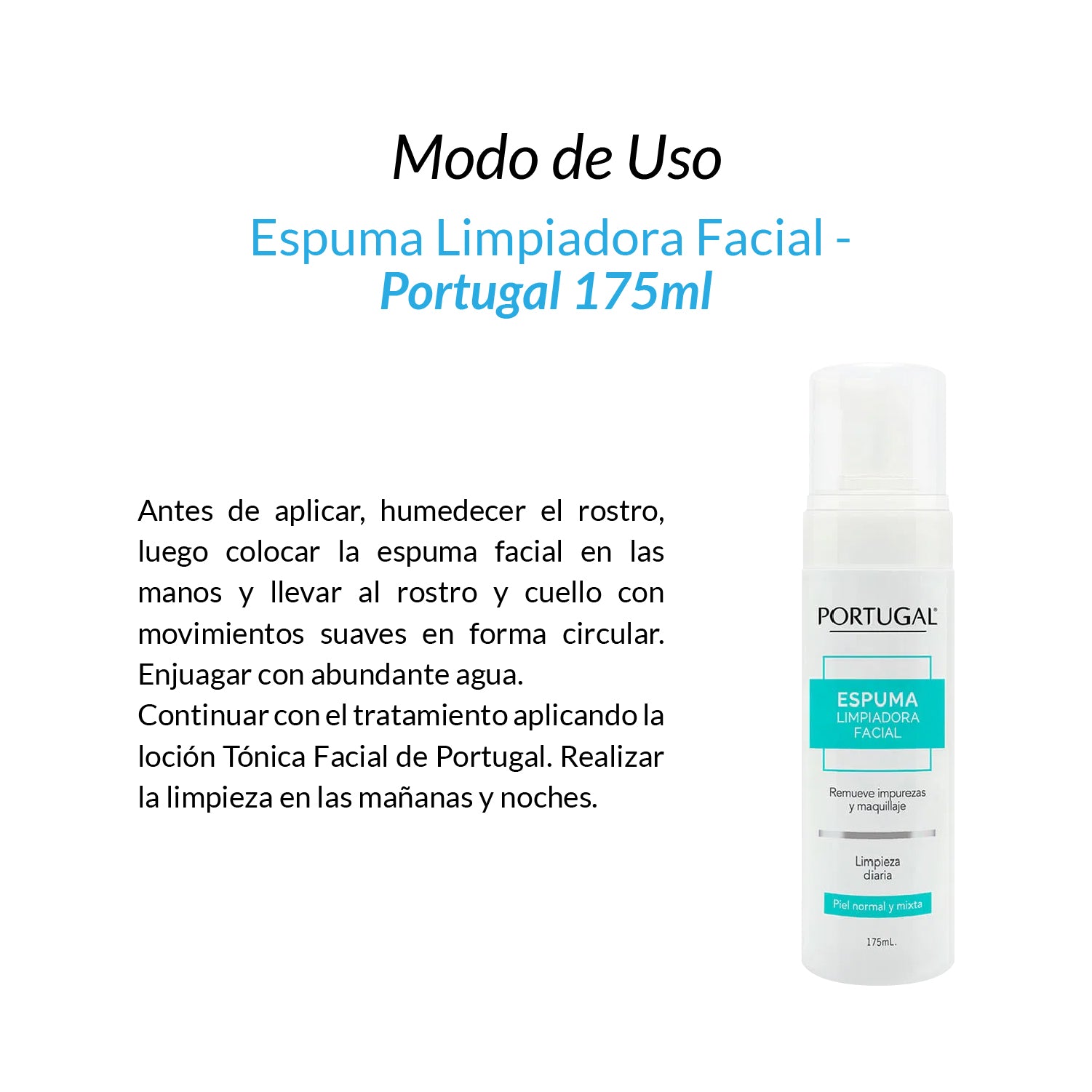 Espuma Limpiador Facial - Portugal 175ml