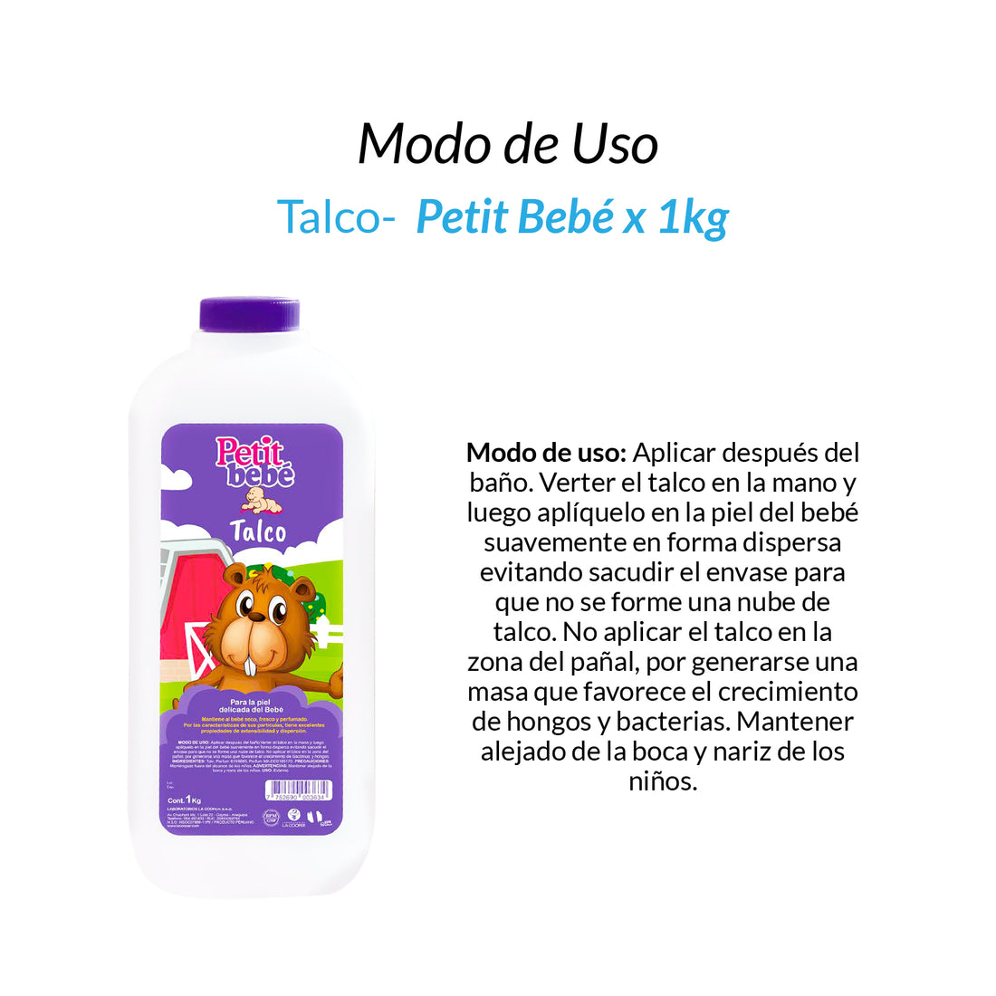 Talco Petit Bebé x 1kg