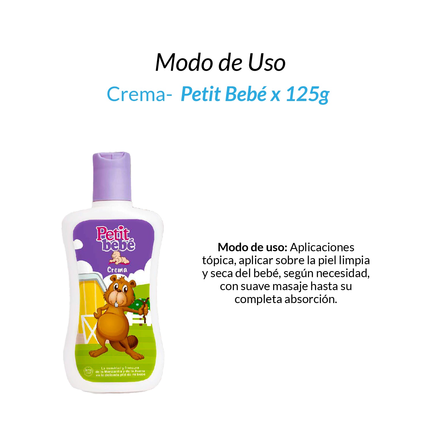 ¡liquidación! Crema Petit Bebé x 125g