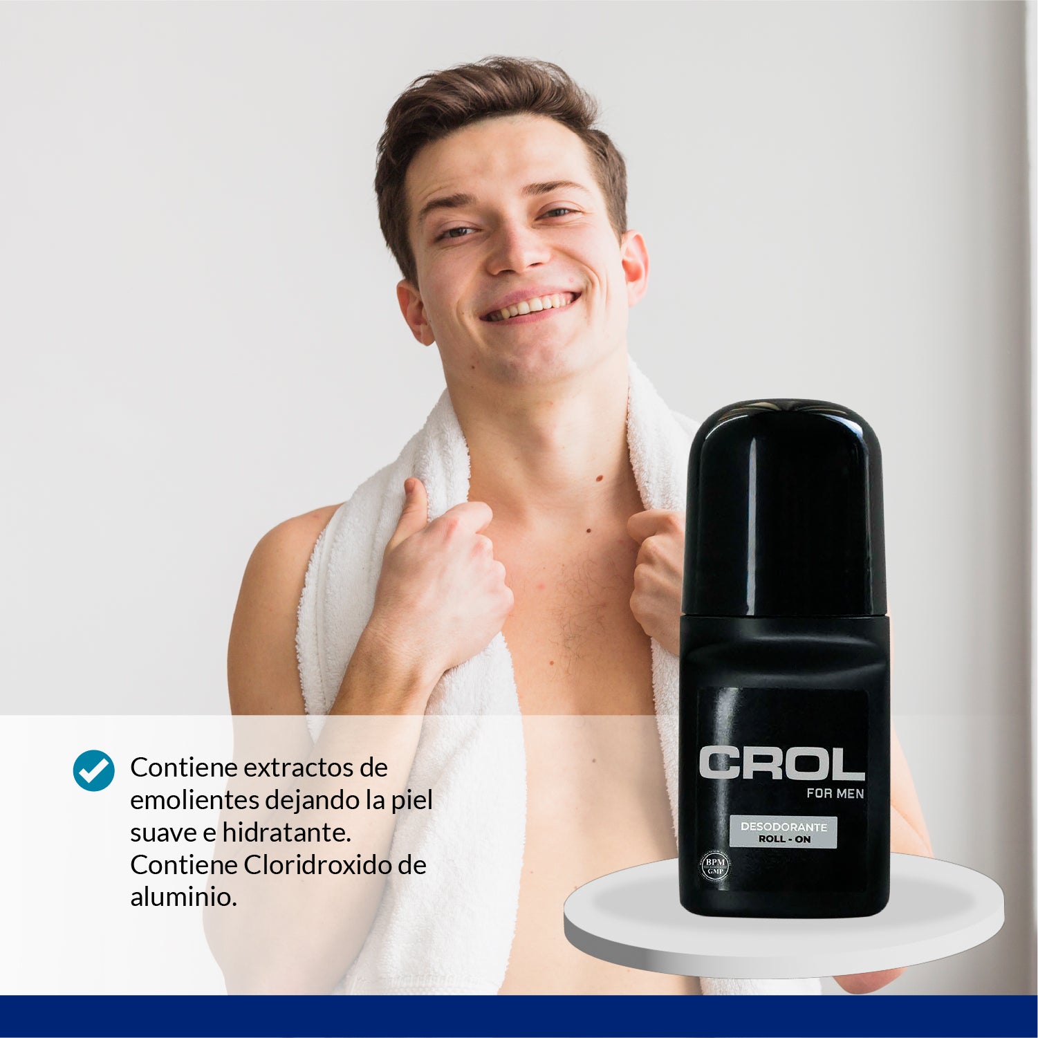 DESODORANTE ROLL-ON – CROL FOR MEN – PROTECCIÓN Y FRESCURA 24H – 50ML