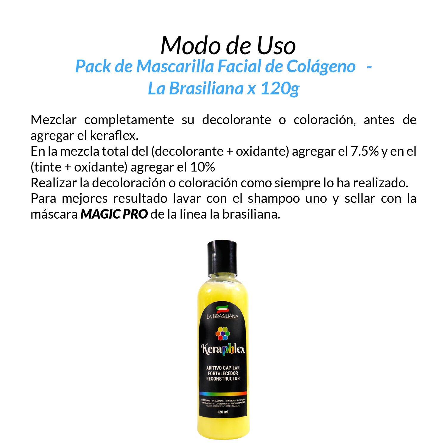 Keraphlex Fortalecedor reconstructor - La Brasiliana x 120g