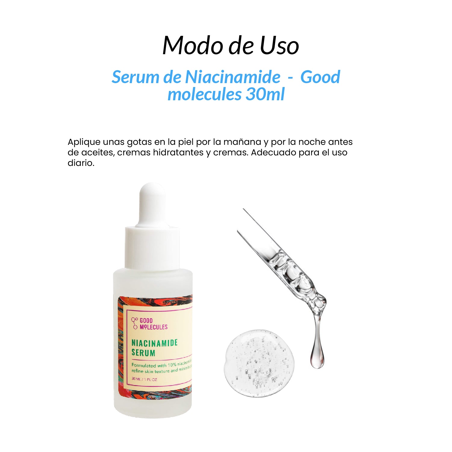 Niacinamide 30ml Good Molecules + Barra solar Tocobo SPF 50 30gr