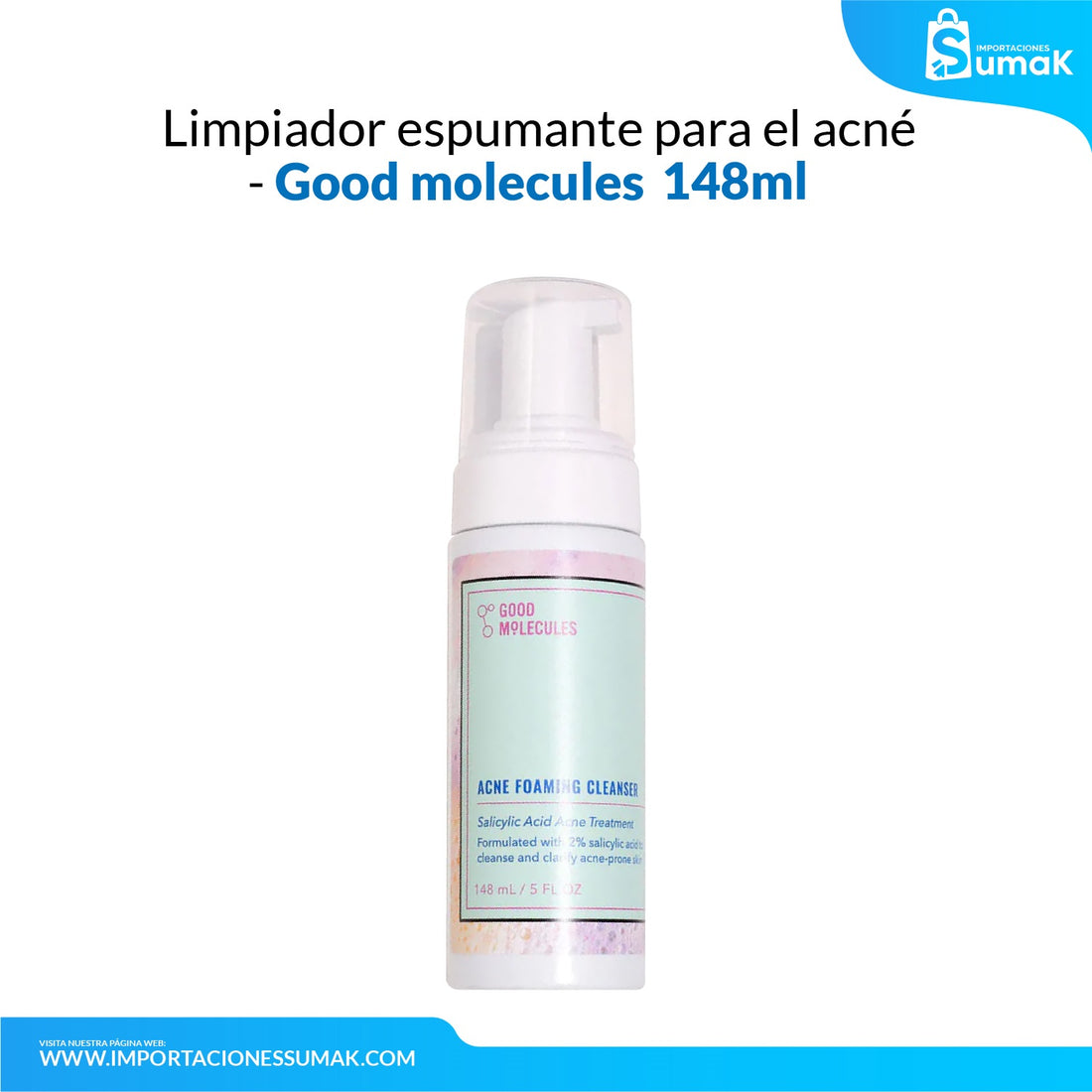 Limpiador espumante para el acné - Good Molecules 148ml