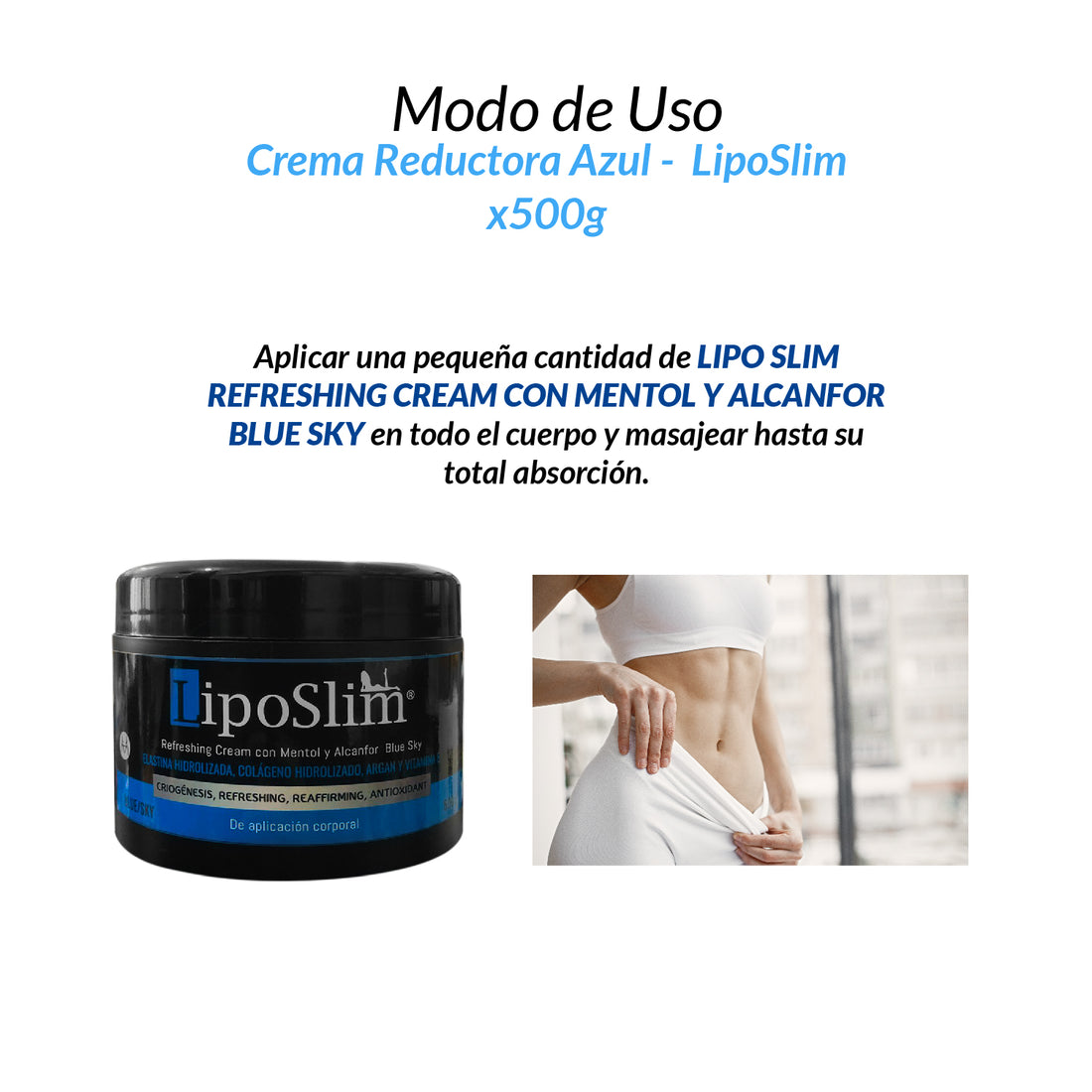 Crema Reductora Azul - LipoSlim 500gr