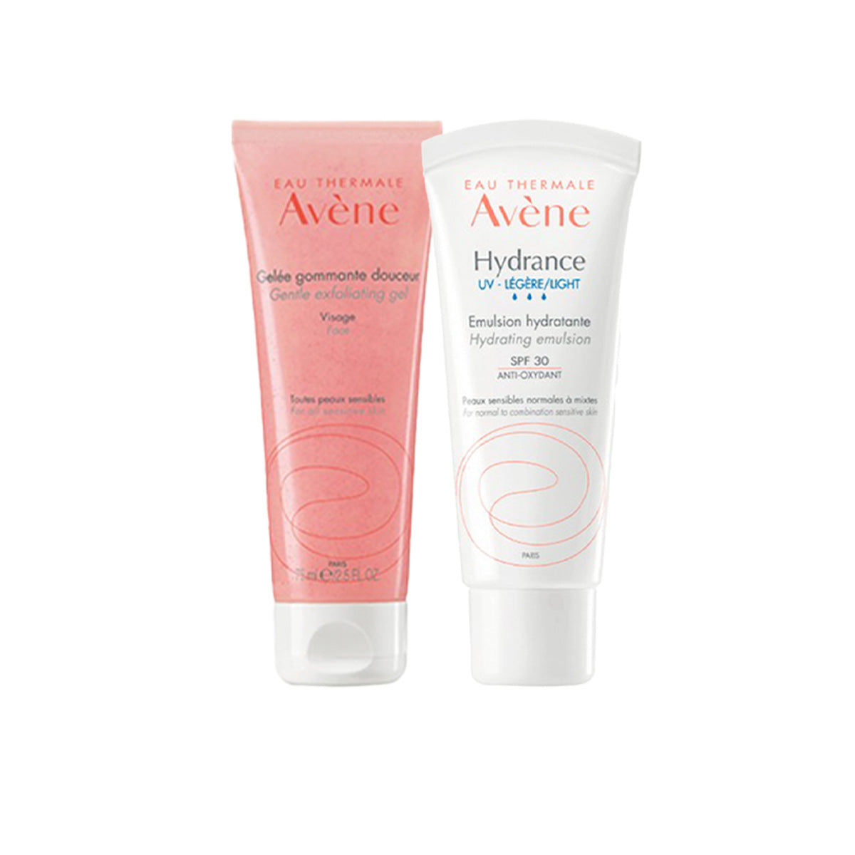 Exfoliante Suave Purificante 75ml + Hydrate UV-Ligera Emulsión Hidratante SPF30 Avene 40ml + REGALO SORPRESA