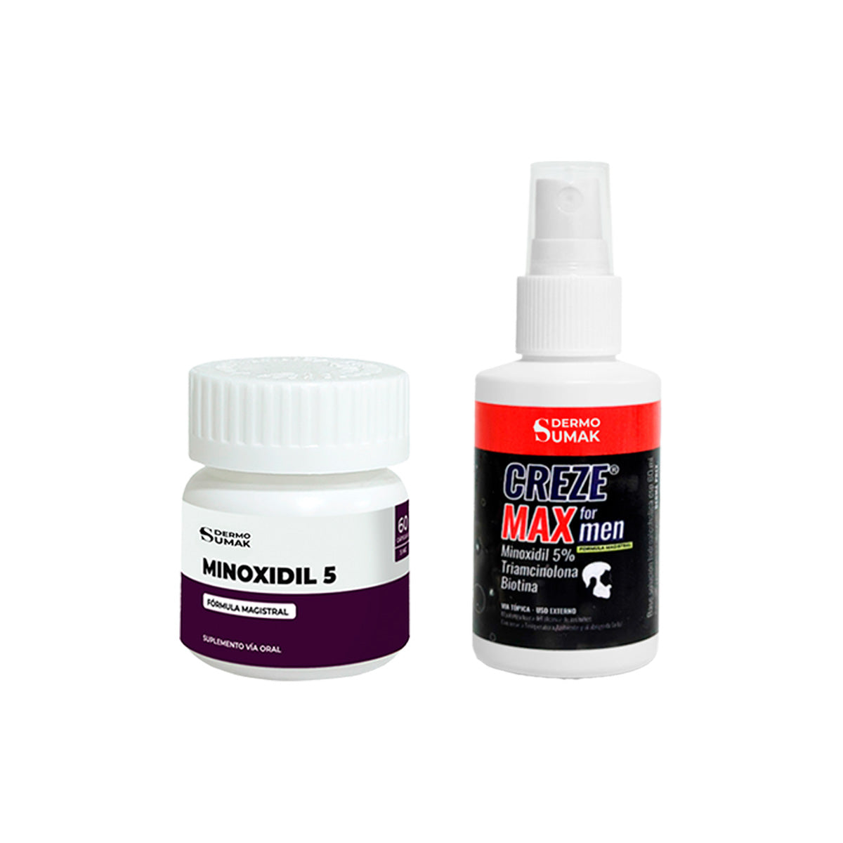 CAPSULAS Y LOCION DE MINOXIDIL 5MG