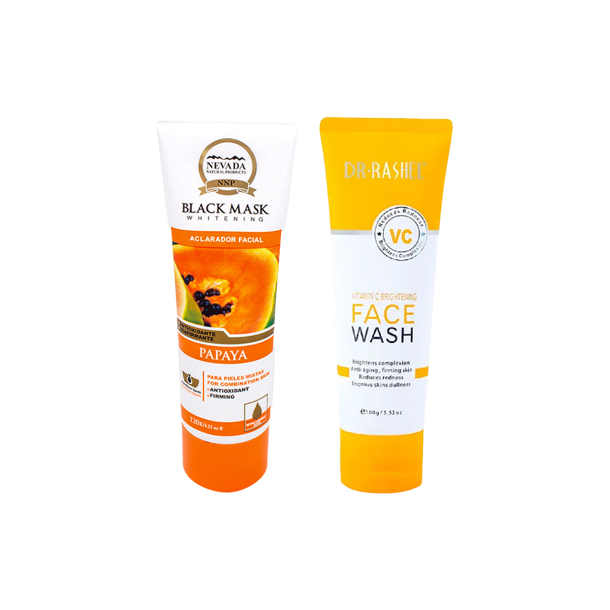 Máscara Hidroplastica de Papaya 120Gr + Limpiador Facial Vitamina C 100ml