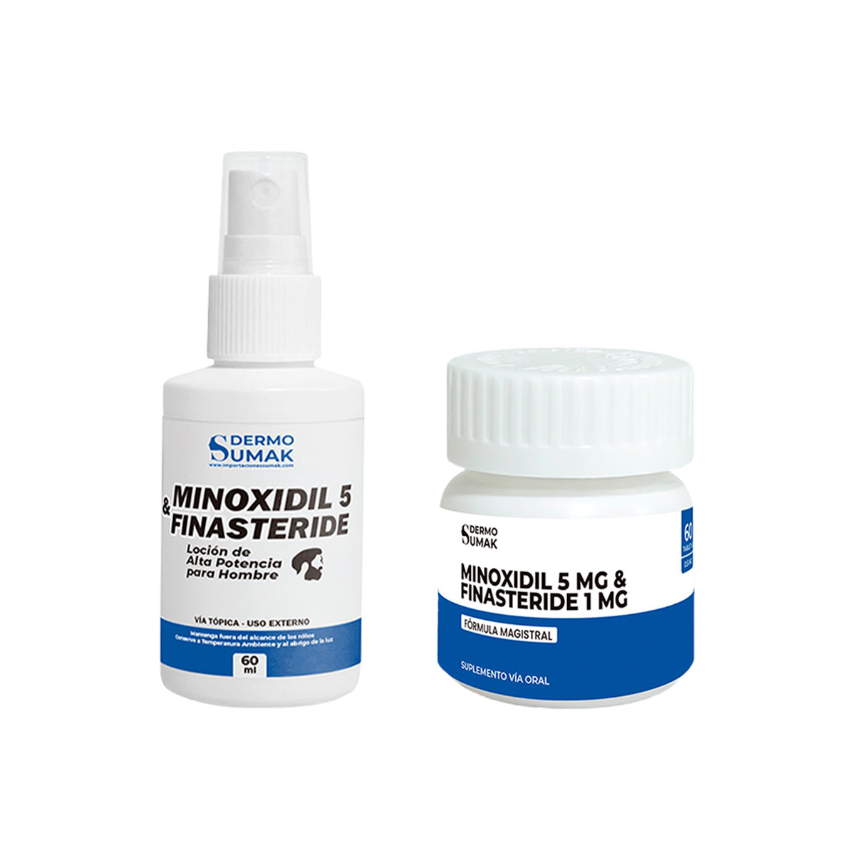 DUO Capilar: Cápsulas 60u + Loción – Minoxidil 5% & Finasteride 1mg