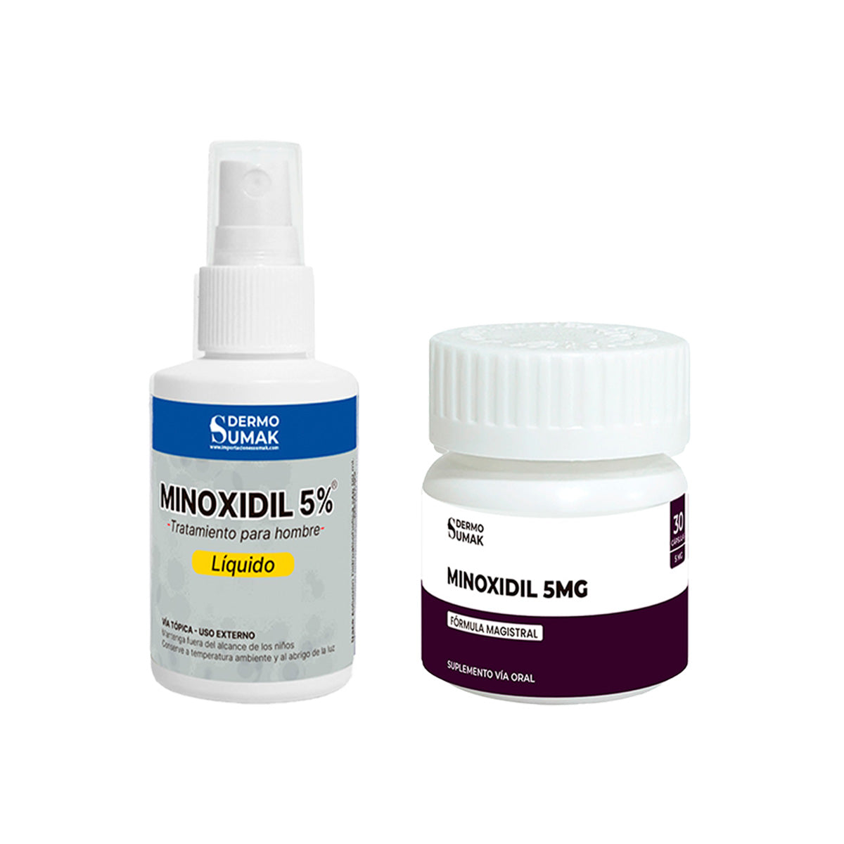 DUO Capilar: Minoxidil 5mg 30cap + Loción 5%